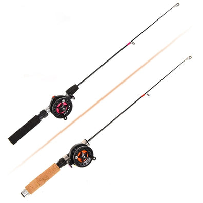 Leo 60cm/62cm/65cm Telescopic Ice Fishing Rod Reel Combo Set